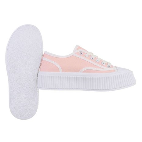 Dames sneakers / gympen met dikke zolen - roze