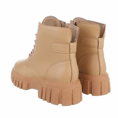 Dames veterboots / laarsjes met veters - bruin