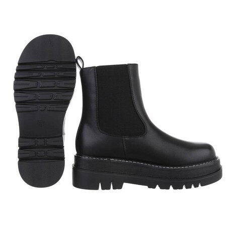 Dames enkellaarzen / Chelsea boots - zwart