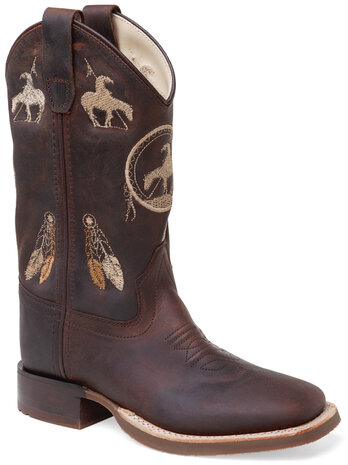 Kinder western laarzen / cowboy boots echt leder - brown