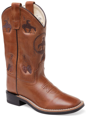 Kinder western laarzen / cowboy boots echt leder - tan canyon
