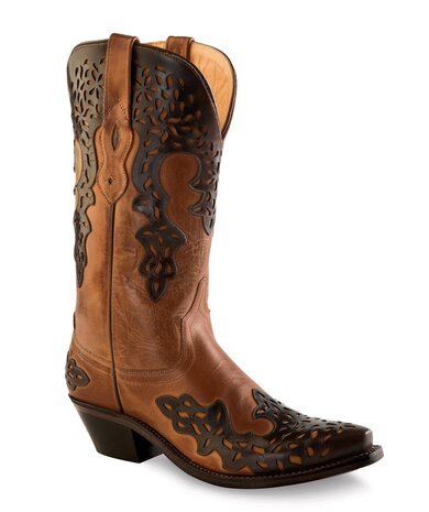 Dames western laarzen / cowboy boots echt leder - barnwood