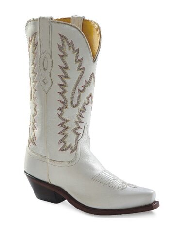 Dames western laarzen / cowboy boots echt leder - white