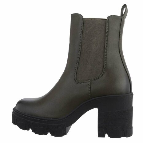 Dames enkellaarzen / chelsea boots laarsjes - groen