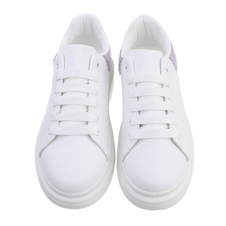 Dames sneakers - wit / paars
