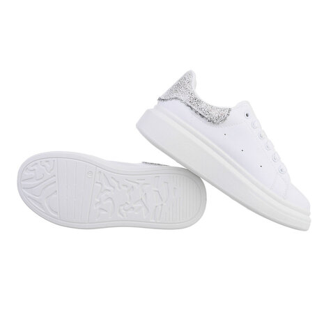 Dames sneakers - wit / zilver