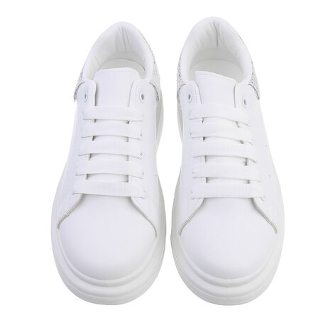 Dames sneakers - wit / zilver