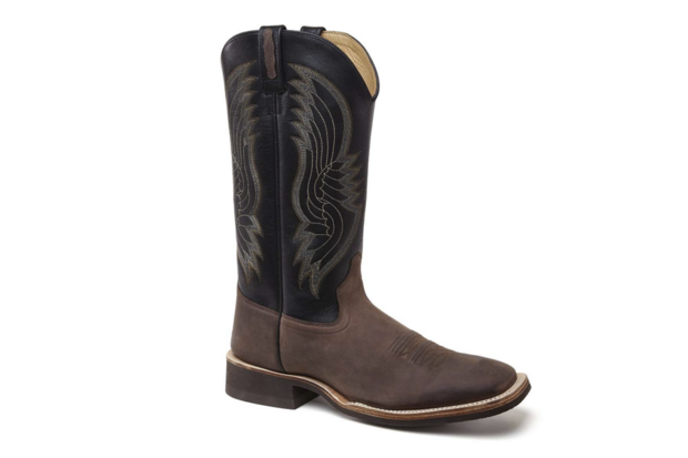 Heren western laarzen / cowboy boots echt leder - black brown
