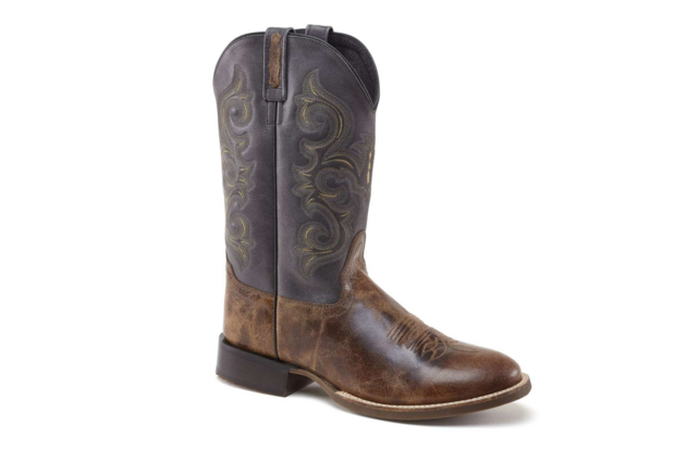 Heren western laarzen / cowboy boots echt leder - anthracite brown
