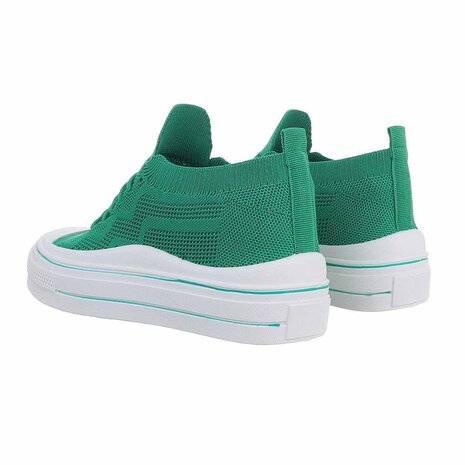 Dames instap sneakers / slip-on gympen - groen