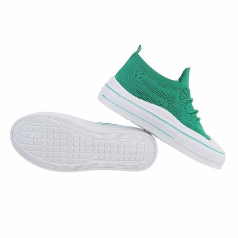 Dames instap sneakers / slip-on gympen - groen
