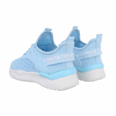 Dames instap sneakers / slip-on instappers - lichtblauw