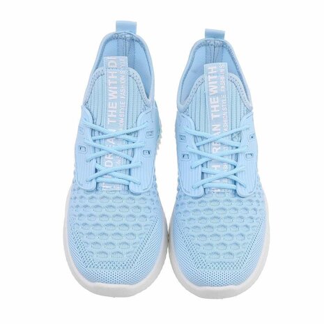 Dames instap sneakers / slip-on instappers - lichtblauw