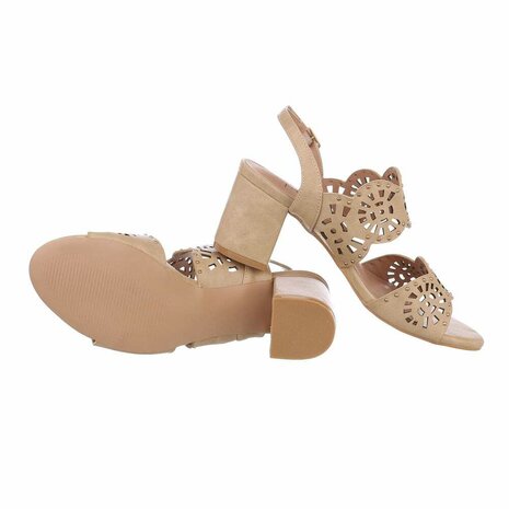 Dames hakken / open pumps - beige