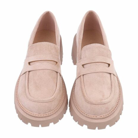 Dames loafers / lage instappers - lichtbruin