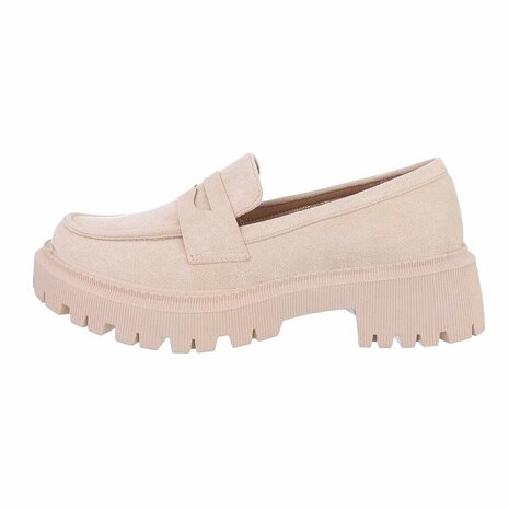 Dames loafers / lage instappers - beige