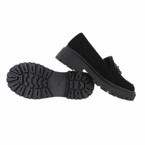 Dames loafers / lage instappers - zwart