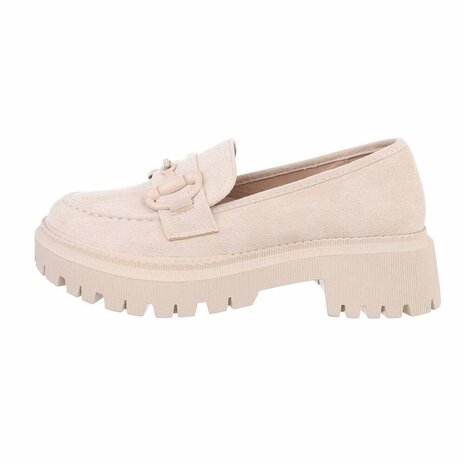 Dames loafers / lage instappers - beige