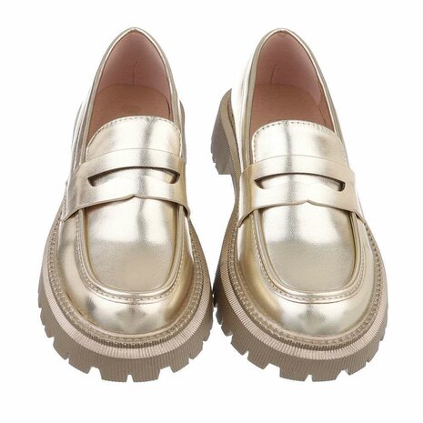 Dames loafers / lage instappers - goud