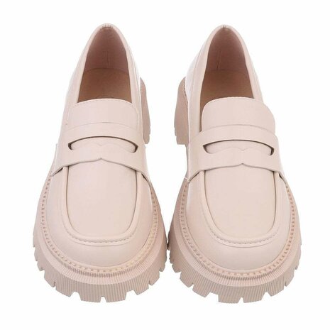 Dames loafers / lage instappers - beige