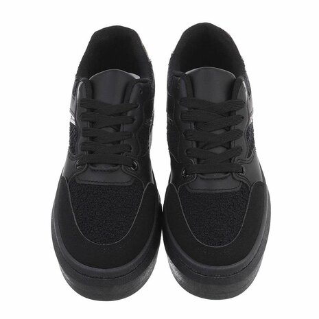 Dames sneakers / lage gympen - zwart