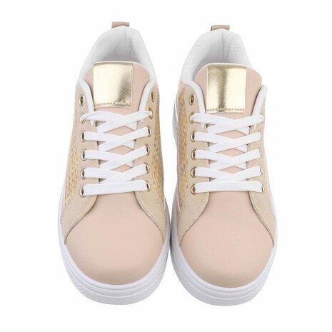 Dames sneakers / lage gympen - beige / geel