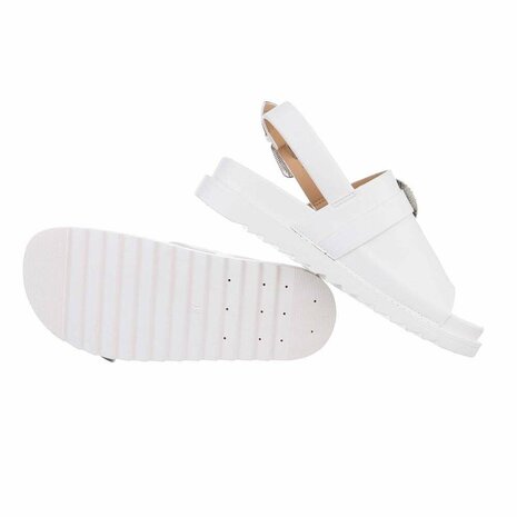 Dames sandalen met gespen - wit