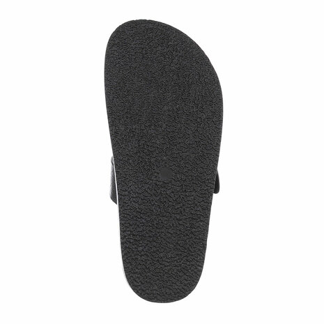 Dames slippers met studs - zwart