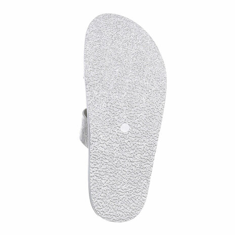Dames slippers met studs - zilver