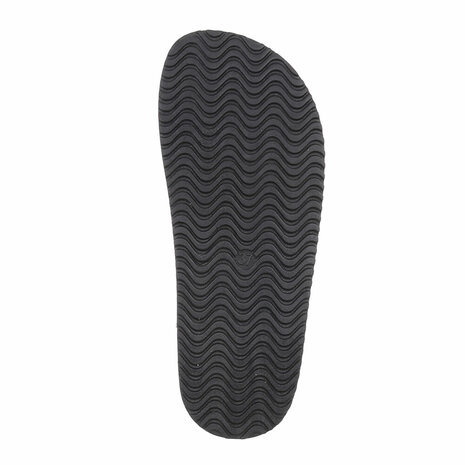 Dames slippers met kralen en strass - zwart