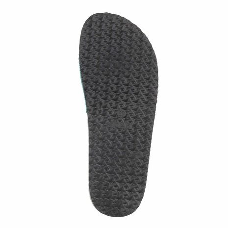 Dames slippers met parels en kralen - turquoise