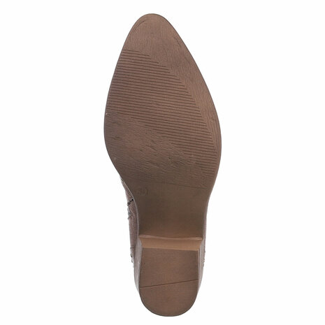 Dames cowboy enkellaarzen / western laarsjes met studs - beige
