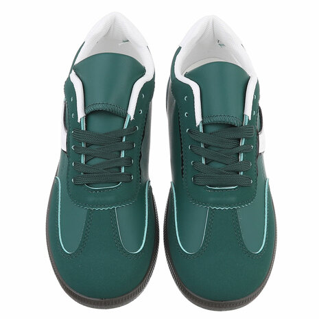 Dames retro sneakers / lage gympen - groen