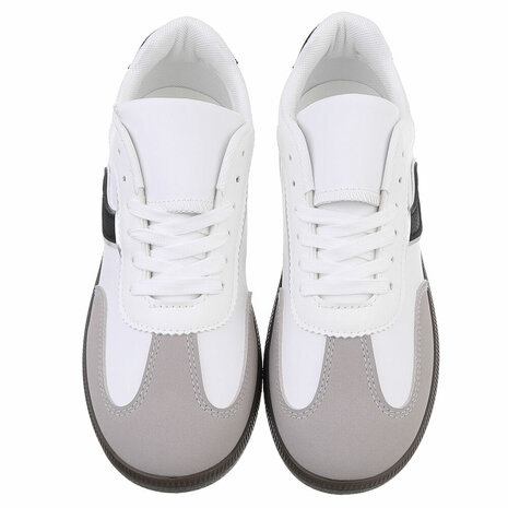 Dames retro sneakers / lage gympen - wit
