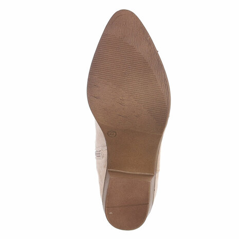 Dames cowboy laarzen / western kuitlaarzen suède-look - lichtbruin khaki