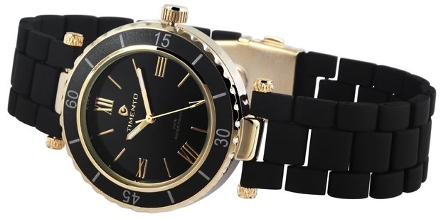 Zwart horloge dames stalen band outlet