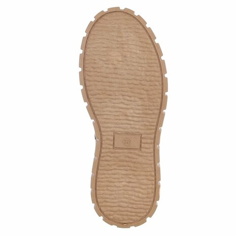 Dames veterboots / laarzen met veters - panterprint bruin rood