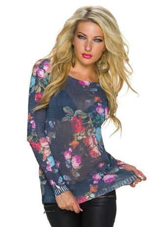 Bloemen trui dames cheap