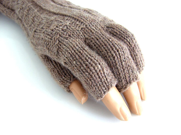 Handschoenen dames extra lang (toploos) - bruin