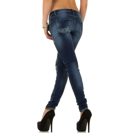 Dames spijkerbroek / skinny jeans - blauw