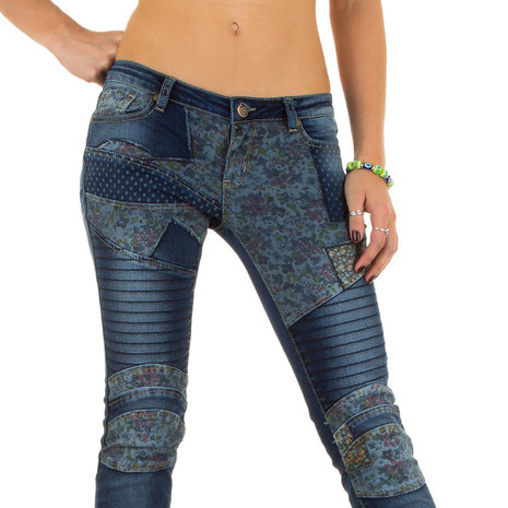 Dames spijkerbroek / skinny jeans - blauw