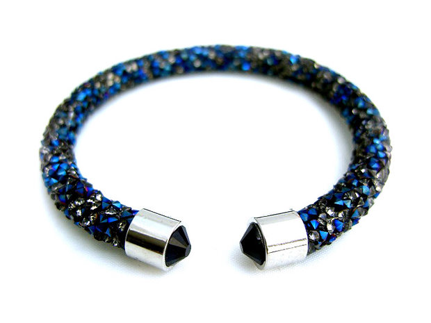 Crystaldust dames armband - blauw