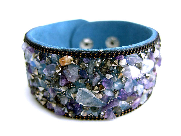 Dames armband met natuursteen - amethyst