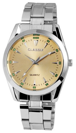 Classix herenhorloge met stalen band - bicolor goud