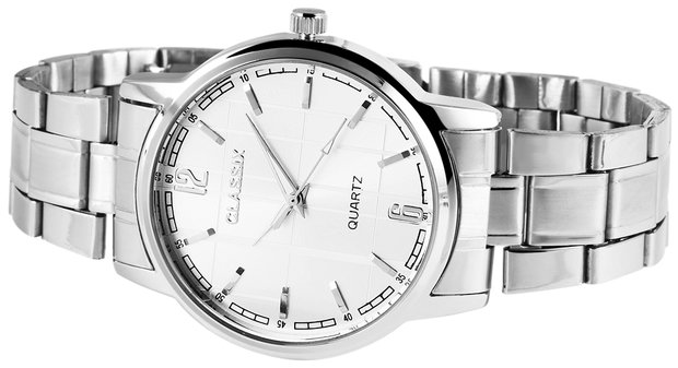 Classix herenhorloge met stalen band - zilver