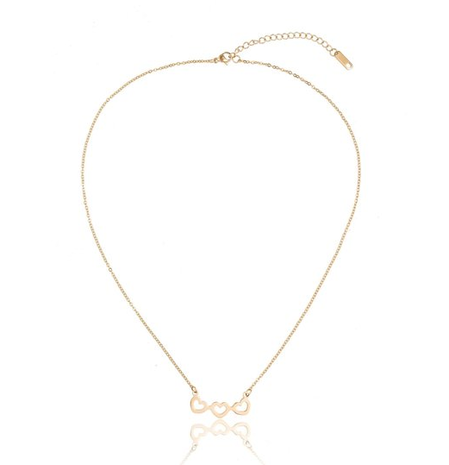 Ketting met hanger hart - edelstaal gold plated