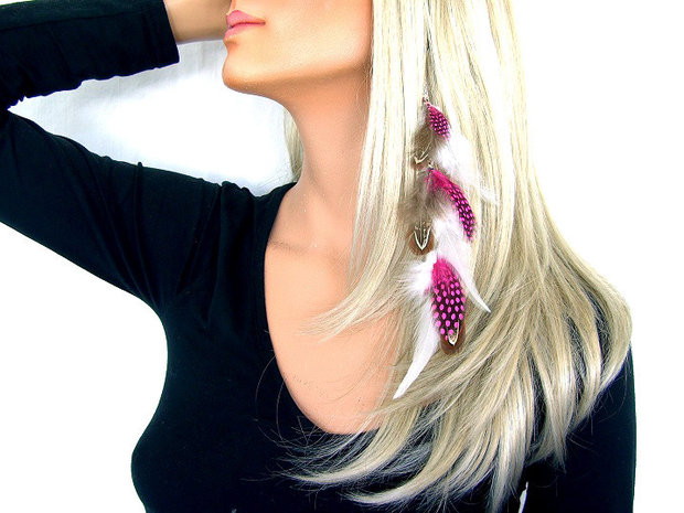 Feather extensions / clip-in featherlocks 20-25cm
