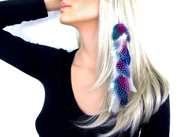 Feather extensions / clip-in featherlocks 25-30cm