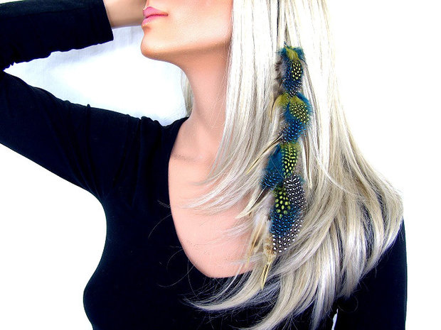 Feather extensions / clip-in featherlocks 25-30cm