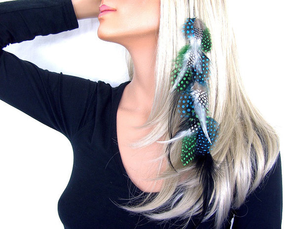 Feather extensions / clip-in featherlocks 25-30cm